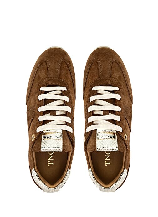 Tamer Tanca Kadın Hakiki Deri Tütün Süet Sneakers & Spor Ayakkabı - Görsel 7