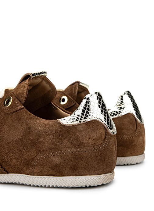 Tamer Tanca Kadın Hakiki Deri Tütün Süet Sneakers & Spor Ayakkabı - Görsel 6
