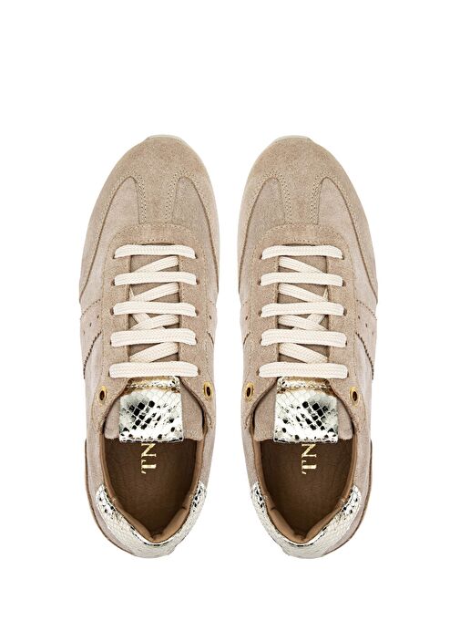 Tamer Tanca Kadın Hakiki Deri Bej Süet Sneakers & Spor Ayakkabı - Görsel 7