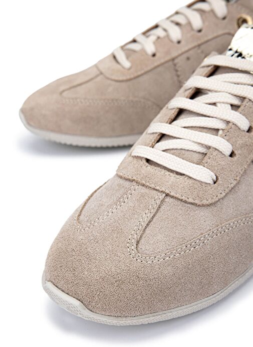 Tamer Tanca Kadın Hakiki Deri Bej Süet Sneakers & Spor Ayakkabı - Görsel 5