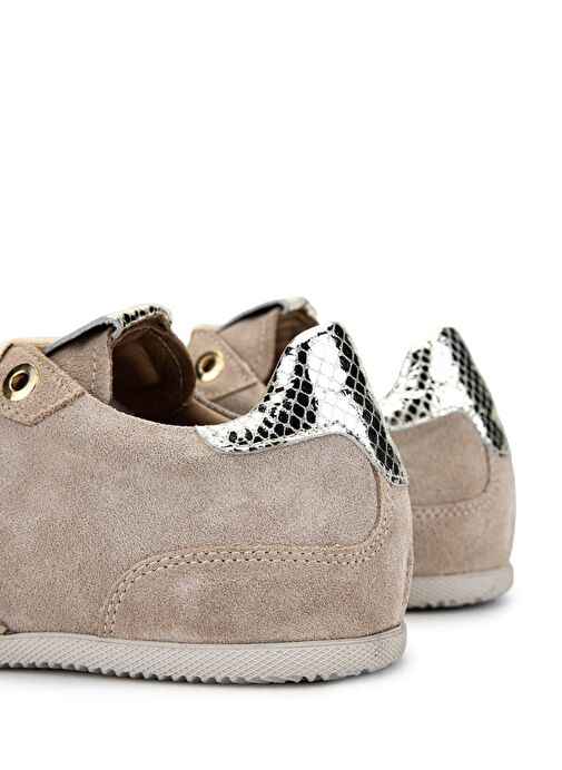 Tamer Tanca Kadın Hakiki Deri Bej Süet Sneakers & Spor Ayakkabı - Görsel 6