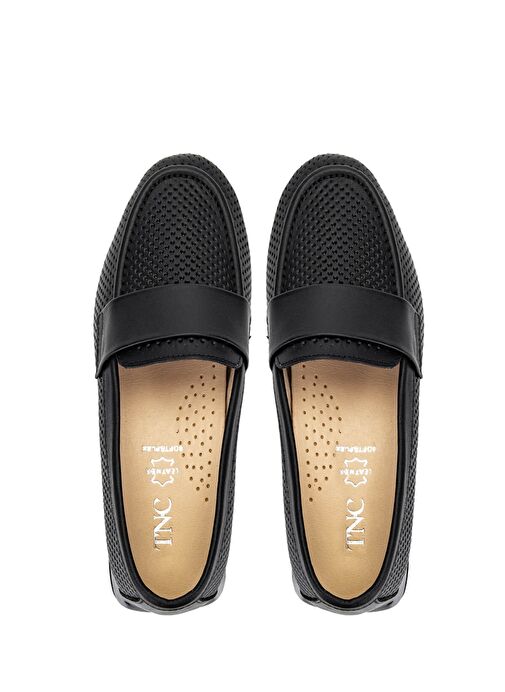 Tamer Tanca Kadın Hakiki Deri Siyah Loafer Ayakkabı - Görsel 7