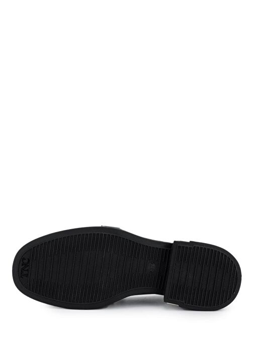 Tamer Tanca Kadın Hakiki Deri Siyah Deri Loafer Ayakkabı - Görsel 6