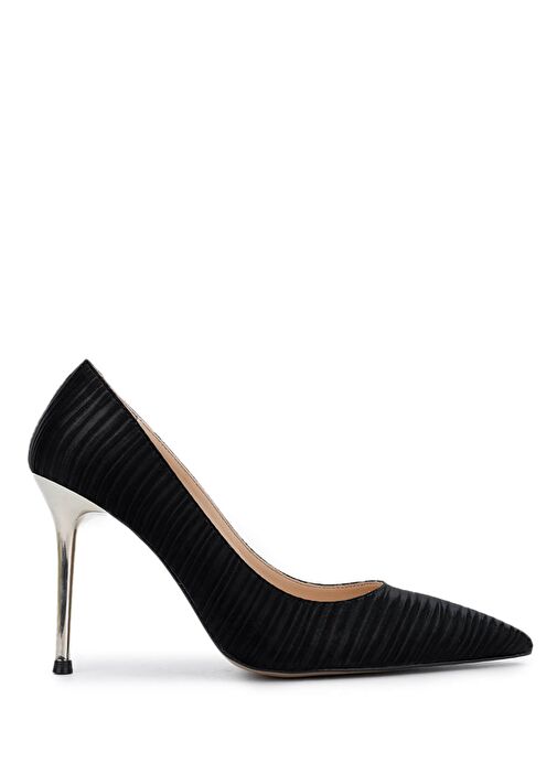 Tamer Tanca Kadın Suni Deri Siyah Topuklu Ayakkabı - Görsel 2