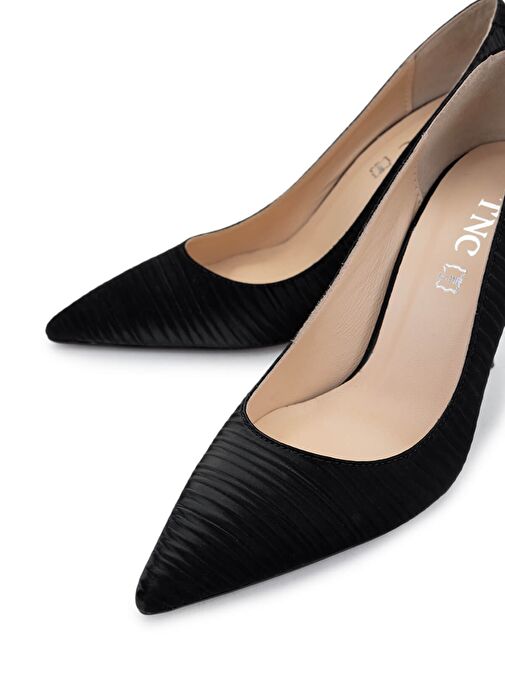 Tamer Tanca Kadın Suni Deri Siyah Topuklu Ayakkabı - Görsel 4