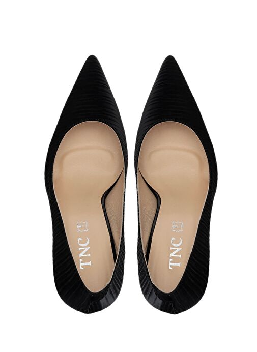 Tamer Tanca Kadın Suni Deri Siyah Topuklu Ayakkabı - Görsel 7