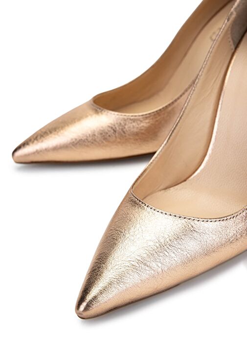 Tamer Tanca Kadın Suni Deri Sarı Topuklu Ayakkabı - Görsel 5