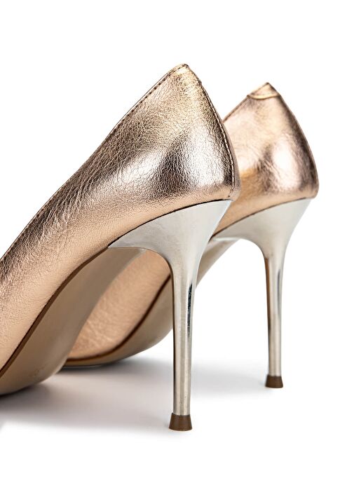 Tamer Tanca Kadın Suni Deri Sarı Topuklu Ayakkabı - Görsel 6