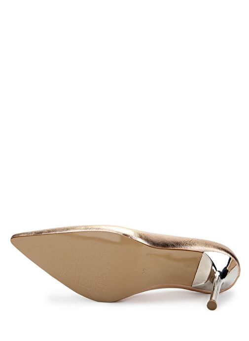 Tamer Tanca Kadın Suni Deri Sarı Topuklu Ayakkabı - Görsel 4