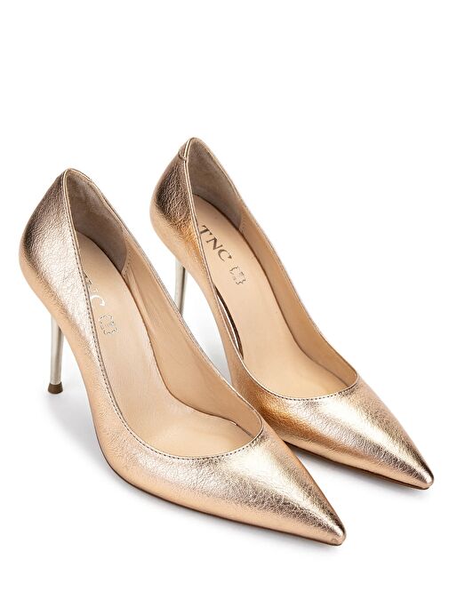 Tamer Tanca Kadın Suni Deri Sarı Topuklu Ayakkabı - Görsel 3