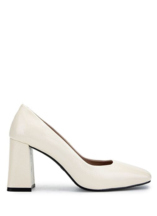 Tamer Tanca Kadın Hakiki Deri Bej Topuklu Ayakkabı - Görsel 2