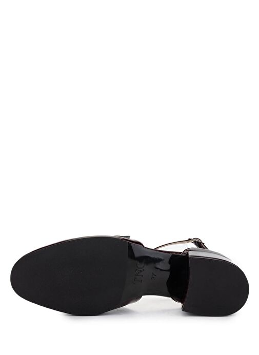 Tamer Tanca Kadın Hakiki Deri Bordo Rugan Topuklu Ayakkabı - Görsel 6