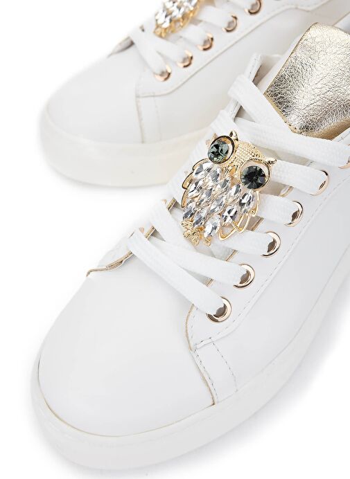 Tamer Tanca Kadın Suni Deri Beyaz Sneakers & Spor Ayakkabı - Görsel 4