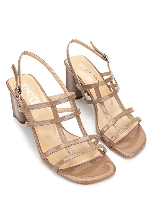 Tamer Tanca Kadın Hakiki Deri Bej Topuklu Ayakkabı - Görsel 3