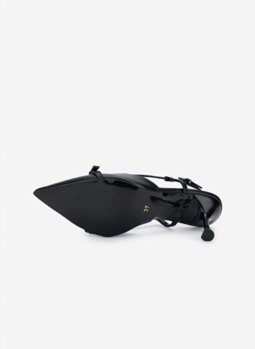 Valmenti Kadın Suni Deri Siyah Topuklu Ayakkabı - Görsel 6