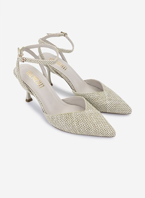 Valmenti Kadın Suni Deri Bej Topuklu Ayakkabı - Görsel 3