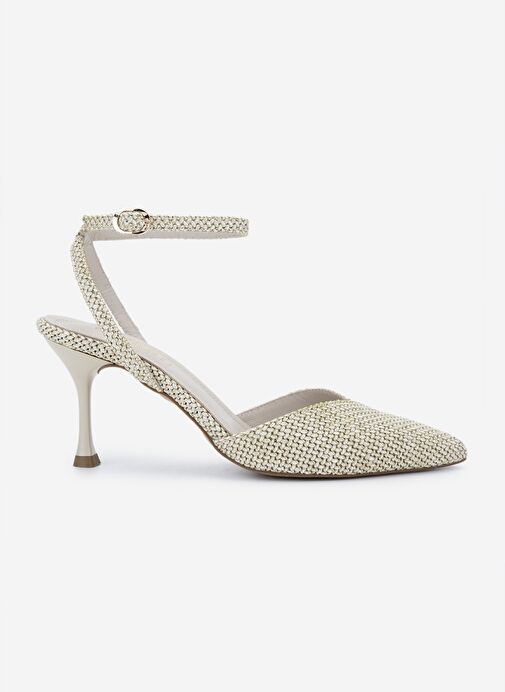 Valmenti Kadın Suni Deri Bej Topuklu Ayakkabı - Görsel 2