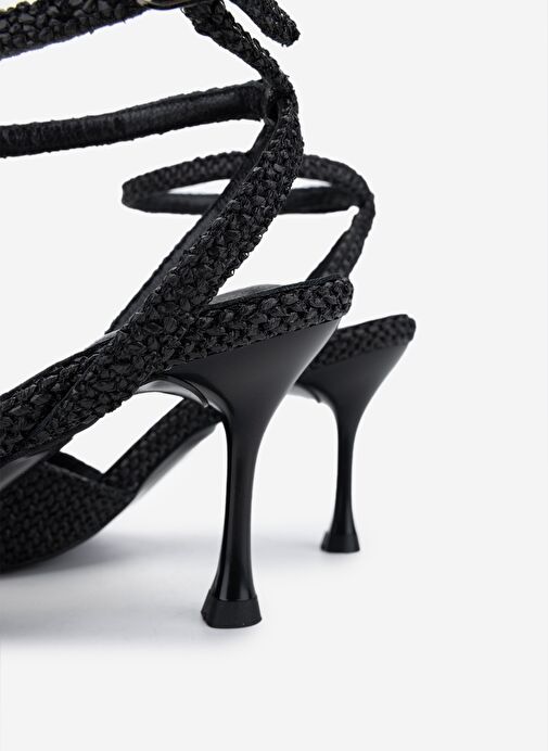 Valmenti Kadın Suni Deri Siyah Topuklu Ayakkabı - Görsel 5