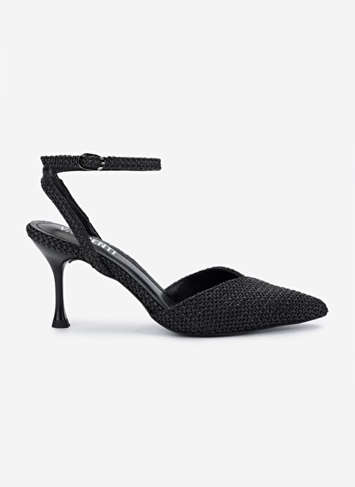 Valmenti Kadın Suni Deri Siyah Topuklu Ayakkabı - Görsel 2