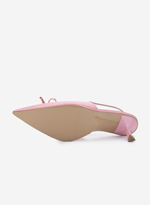 Valmenti Kadın Suni Deri Pudra Topuklu Ayakkabı - Görsel 5