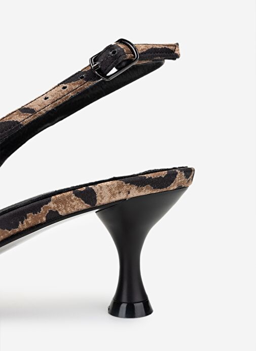 Valmenti Kadın Suni Deri Leopar Topuklu Ayakkabı - Görsel 6