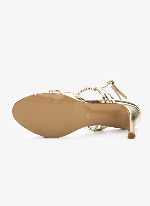 Valmenti Kadın Suni Deri Dore Abiye Ayakkabı - Görsel 7