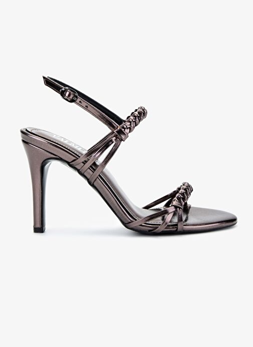 Valmenti Kadın Suni Deri Gri Abiye Ayakkabı - Görsel 2