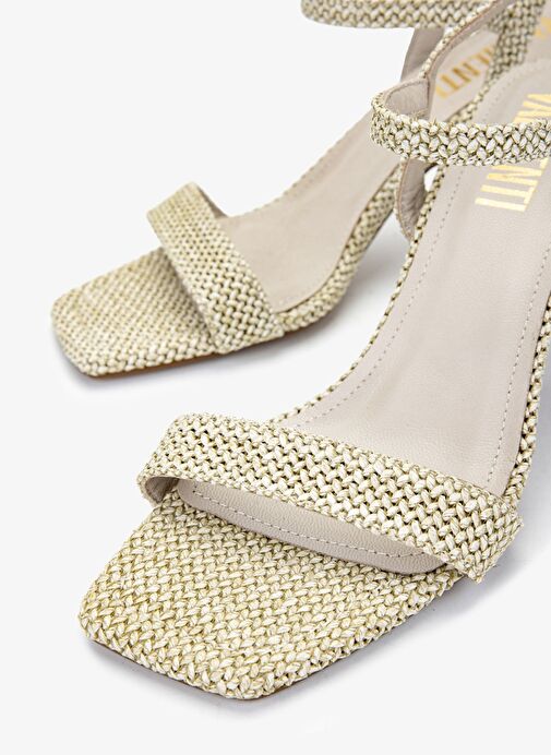 Valmenti Kadın Suni Deri Bej Topuklu Ayakkabı - Görsel 4