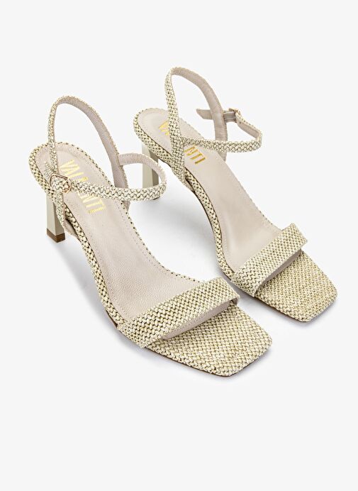 Valmenti Kadın Suni Deri Bej Topuklu Ayakkabı - Görsel 3