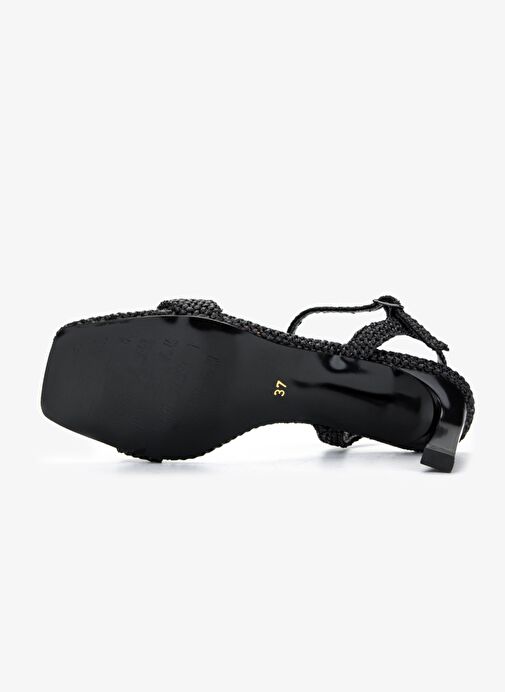 Valmenti Kadın Suni Deri Siyah Topuklu Ayakkabı - Görsel 6