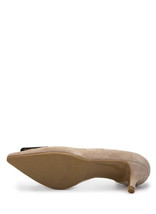 Tamer Tanca Kadın Hakiki Deri Taş Süet Topuklu Ayakkabı - Görsel 4