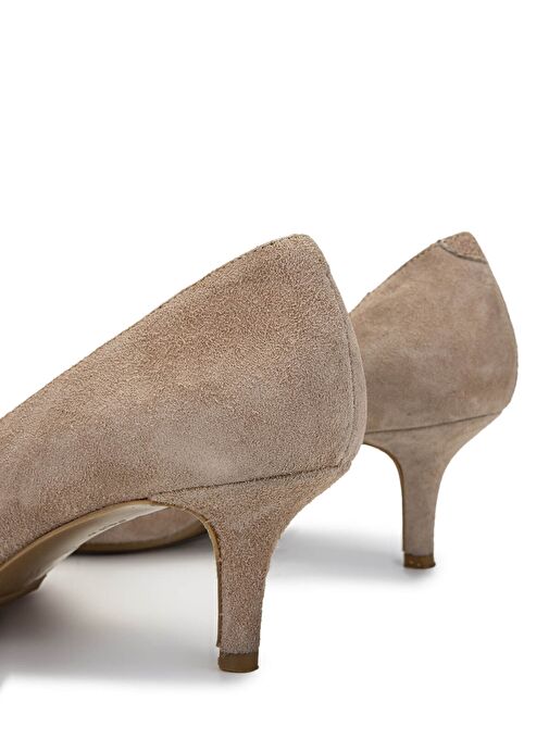 Tamer Tanca Kadın Hakiki Deri Taş Süet Topuklu Ayakkabı - Görsel 6