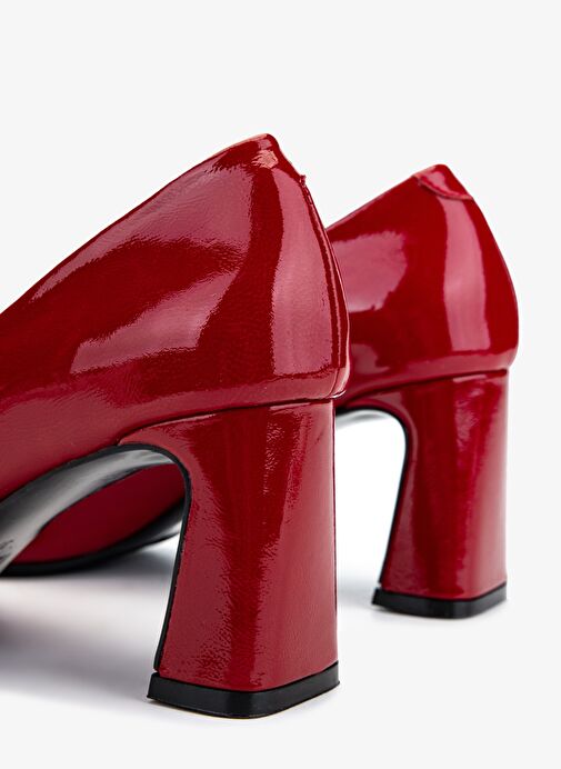 Valmenti Kadın Hakiki Deri Kırmızı Topuklu Ayakkabı - Görsel 6