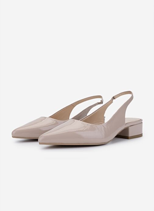 Valmenti Kadın Hakiki Deri Bej Topuklu Ayakkabı - Görsel 7
