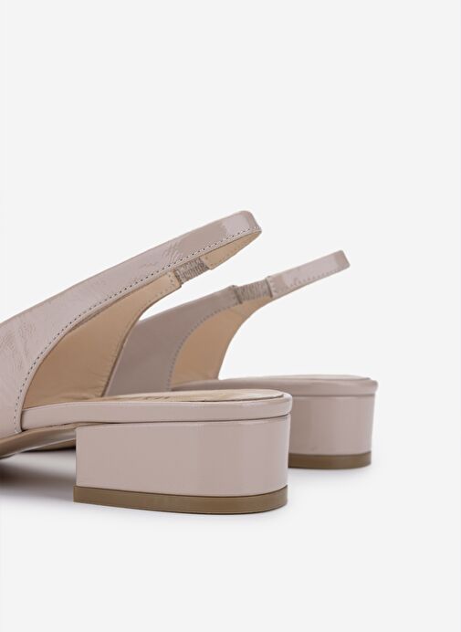 Valmenti Kadın Hakiki Deri Bej Topuklu Ayakkabı - Görsel 5