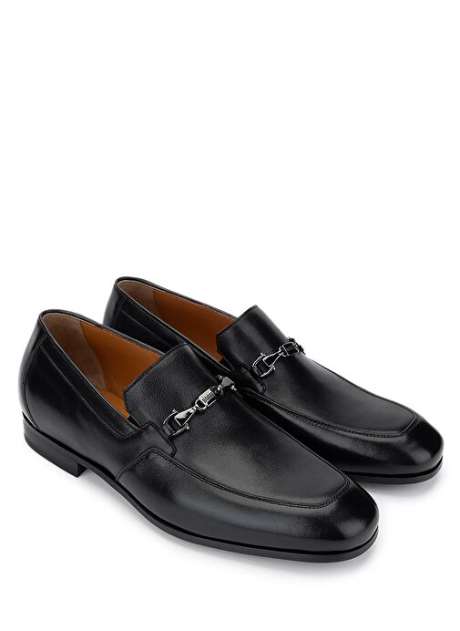 ROSSI Erkek Hakiki Deri Siyah Klasik Ayakkabı - Görsel 3