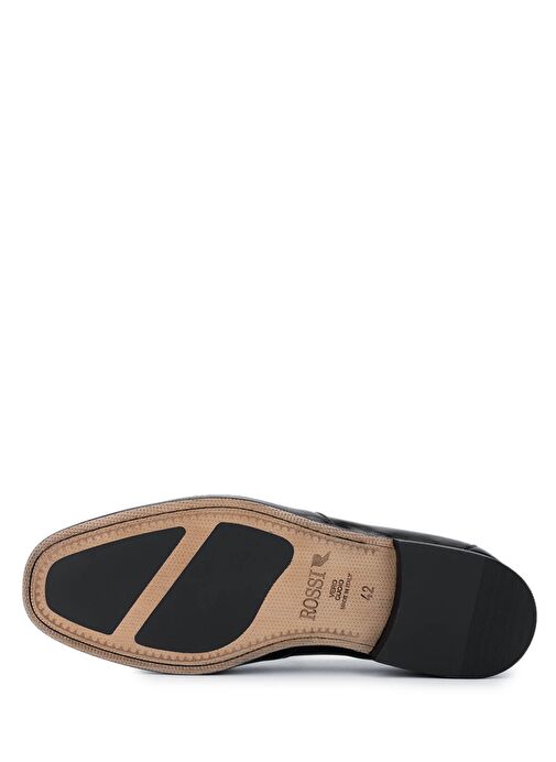 ROSSI Erkek Hakiki Deri Siyah Klasik Ayakkabı - Görsel 5