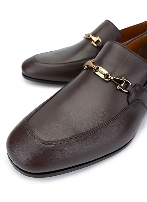 ROSSI Erkek Hakiki Deri Kahverengi Klasik Ayakkabı - Görsel 4