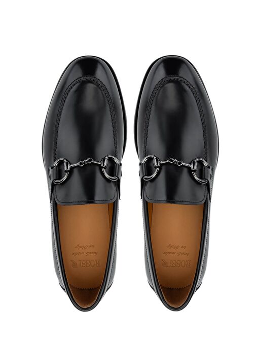 ROSSI Erkek Hakiki Deri Siyah Klasik Ayakkabı - Görsel 6