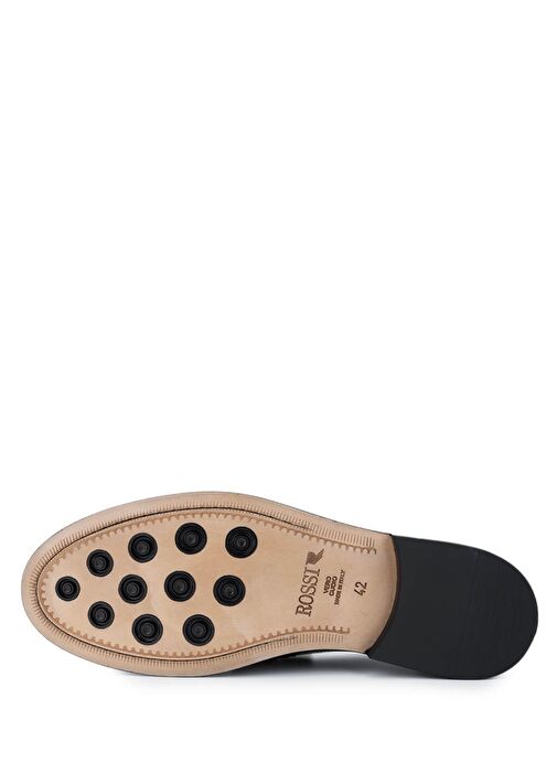 ROSSI Erkek Hakiki Deri Siyah Klasik Ayakkabı - Görsel 5