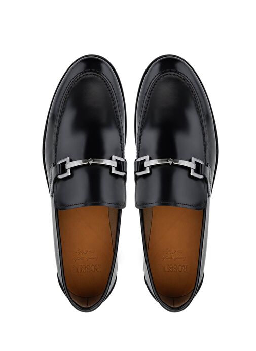 ROSSI Erkek Hakiki Deri Siyah Klasik Ayakkabı - Görsel 6