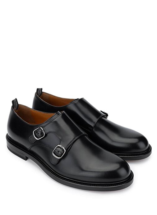 ROSSI Erkek Hakiki Deri Siyah Klasik Ayakkabı - Görsel 3