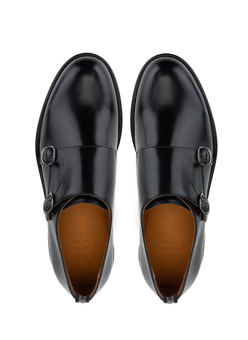 ROSSI Erkek Hakiki Deri Siyah Klasik Ayakkabı - Görsel 6