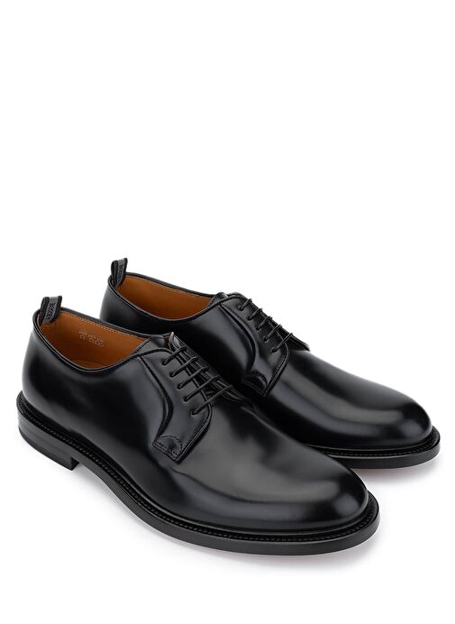 ROSSI Erkek Hakiki Deri Siyah Klasik Ayakkabı - Görsel 3