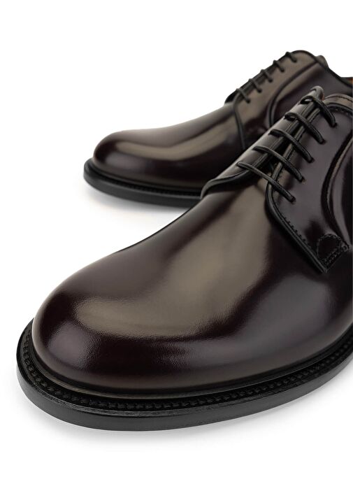 ROSSI Erkek Hakiki Deri Bordo Klasik Ayakkabı - Görsel 4