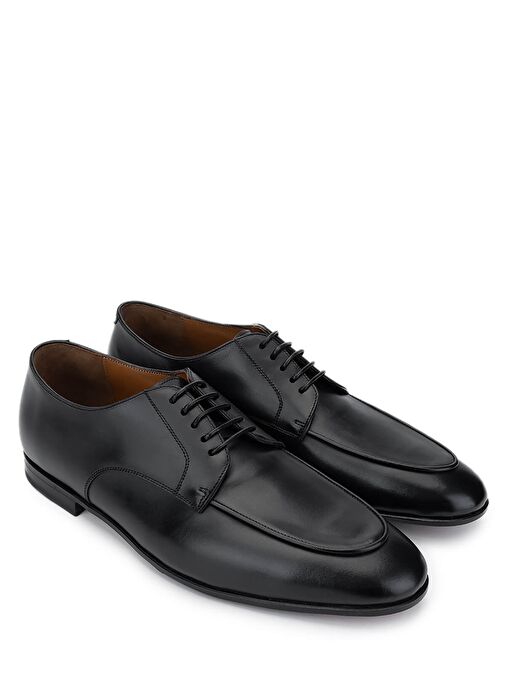 Franceschetti Erkek Hakiki Deri Siyah Klasik Ayakkabı - Görsel 3