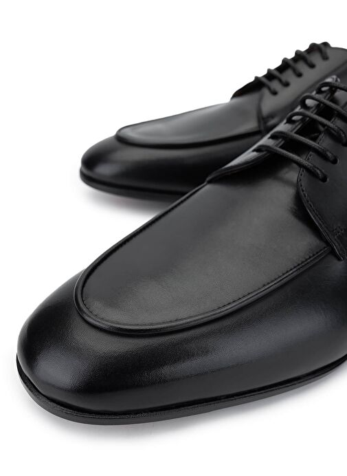 Franceschetti Erkek Hakiki Deri Siyah Klasik Ayakkabı - Görsel 4