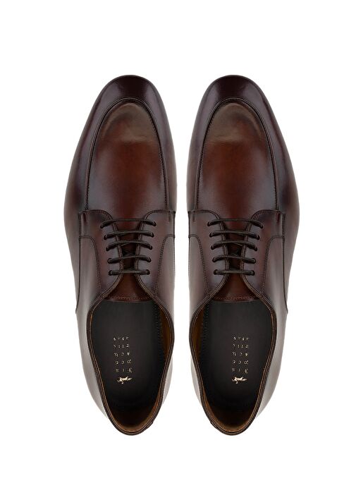 Franceschetti Erkek Hakiki Deri Kahverengi Klasik Ayakkabı - Görsel 6