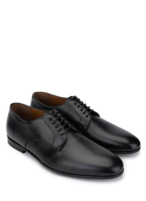 Franceschetti Erkek Hakiki Deri Siyah Klasik Ayakkabı - Görsel 3