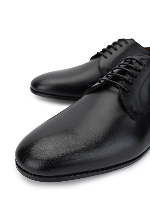 Franceschetti Erkek Hakiki Deri Siyah Klasik Ayakkabı - Görsel 4